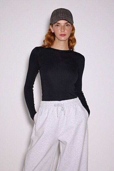 BABOKAH x Ngulincetin Bisiklet Yaka Uzun Kol Üst