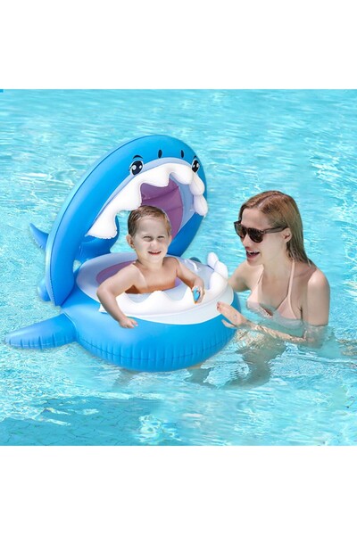 vivimall Blue Shark Inflatable Ring | BlueShark