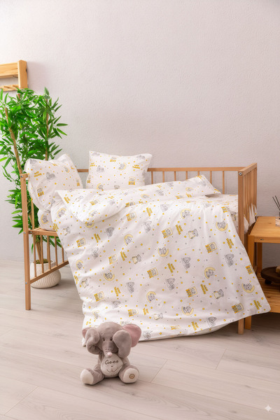 FAVORA Baby 100% Cotton Dream Sweet Baby Duvet Cover Set - Yellow