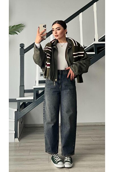 Oslove Blue Distressed Washed Skater Jean