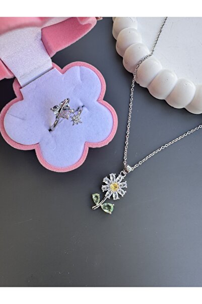 shop PAPATYA KOLYE YILDIZ YÜZÜK SETİ ÇELİK