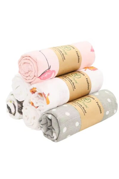 OEM Muslin made of bamboo and cotton, 120 x 110 cm, multifunctional, anti-mite, antistatic, idea