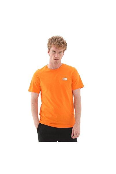 THE NORTH FACE Ανδρικό πορτοκαλί μπλουζάκι απλό με θόλο