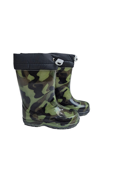 Moda fiesta Winter Fur Children's Rain Boots – Waterproof – Non-Slip Sole