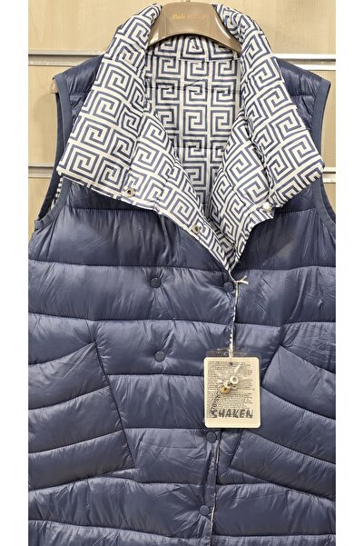 Park Moda Μακρύ καπιτονέ γιλέκο διπλής όψης