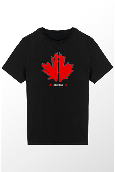 4desire.ro Tricou barbati BORN IN CANADA Ink, Classic Regular Fit, Bumbac 100...
