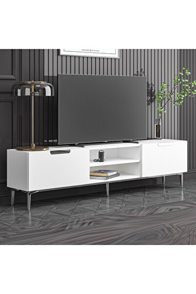 MERT SERT MOBİLYA Mila Tv Sehpası & Tv Ünitesi 180cm Gümüş