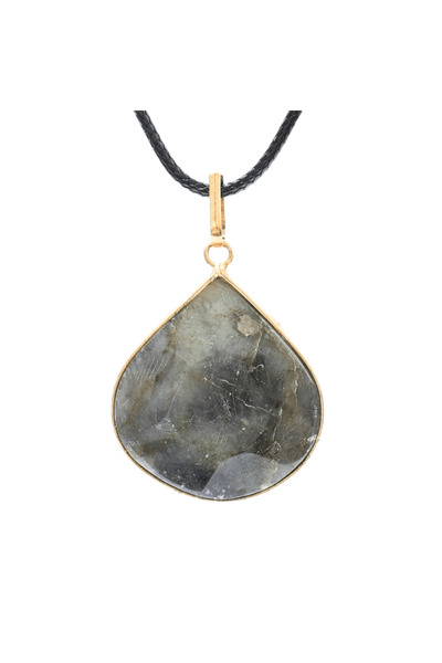 craftmystic Colier reglabil din aur cu pandantiv Lacrima din labradorit pentru protecție