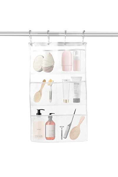Generic HASTHIP® 6-Pocket Mesh Shower Caddy, Hanging Bathroom Organizer Bag w...