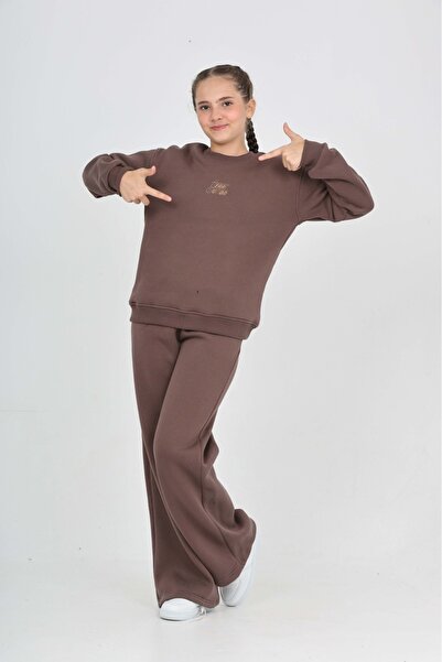 Toontoy Girl's Tonsureton Embroidered Tracksuit Set