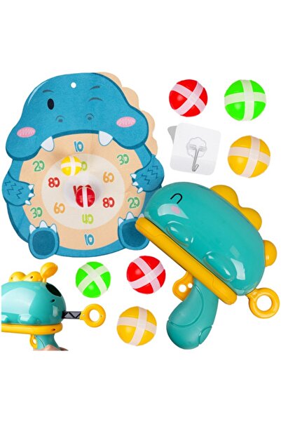 ISO TRADE Joc tragere dinozaur si bile lipicioase, tinta inclusa, pistol cu b...