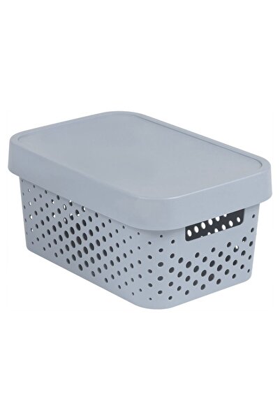 CURVER Laundry box with lid 4.5 L, gray