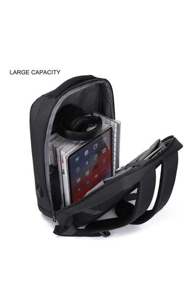 Arabest حقيبة ظهر للكمبيوتر المحمول، حقيبة كمبيوتر محمول مقاومة للماء للسفر والعمل، حقيبة كمبيوتر محمول للألعاب (رمادي)