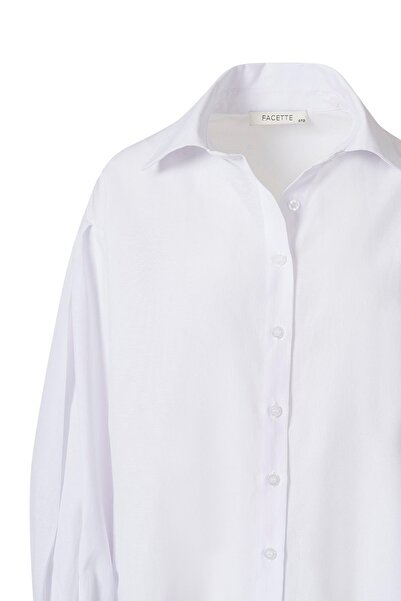 FACETTE Kolu Volanlı Shirt White