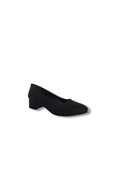 Zerhan 1003 Women's Black Shiny Low Heel Shoes