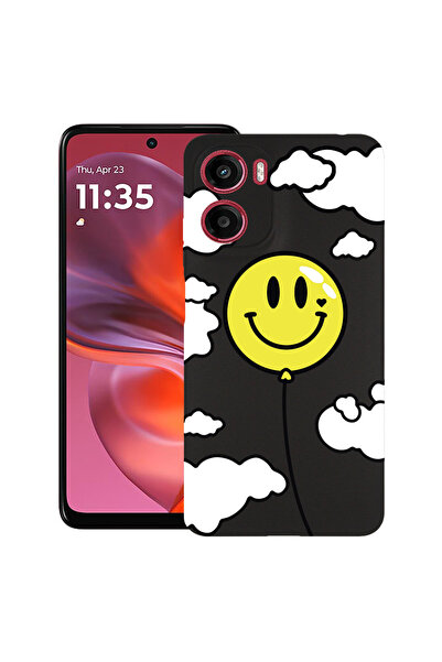 bestcase Carcasă ultra subțire TPU pentru Motorola Moto G06, cu zâmbet balon,...