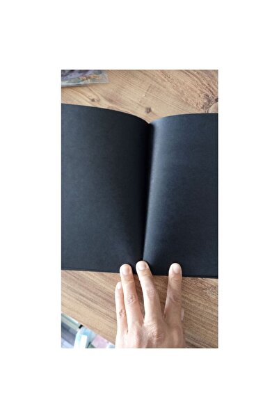 İthal 1Pcs Black Page Notebook