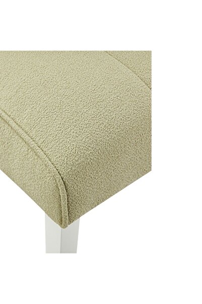 Danube Home Kensley Dining Chair Set of 2 - Pista Green Upholstered Solid Wood, 2-Year Warranty, 48x65x104cm