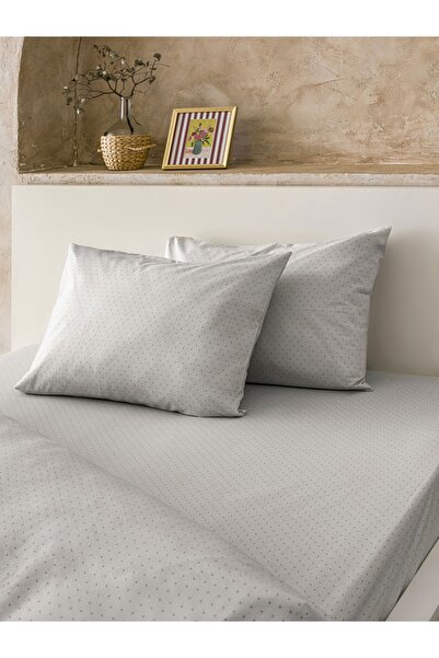 homewell 100% Natural Anatolian Cotton Hypoallergenic Poplin Fabric Single Duvet Cover Set 160X220 – Gray