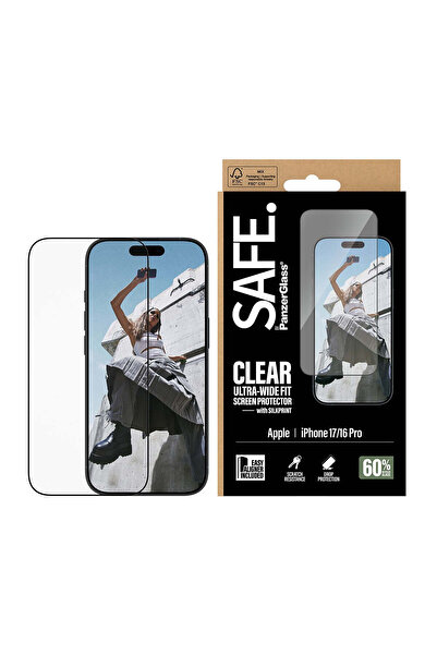 Panzer Glass SAFE. by PanzerGlass® Screen Protector w. Black Frame iPhone 17 ...