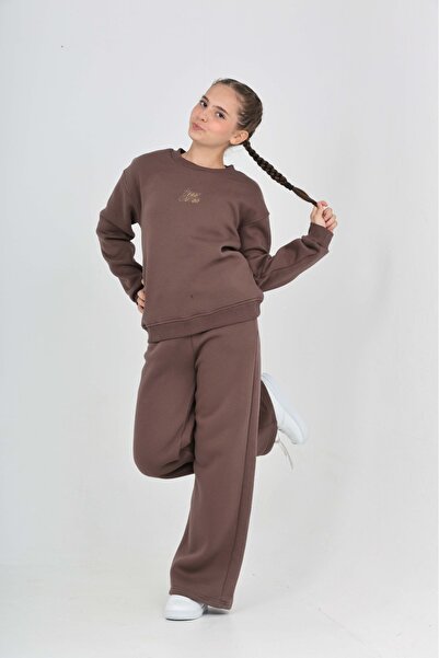 Toontoy Girl's Tonsureton Embroidered Tracksuit Set