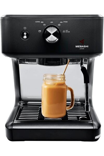 MEBASHI Espresso Coffee Machine - 1.25L, 20 Bar, Thermo Block Heating, PID Co...