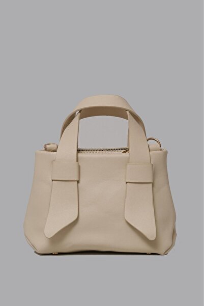 CANTACOMBINE حقيبة كروس نسائية ذات مقبض مزدوج كريمي