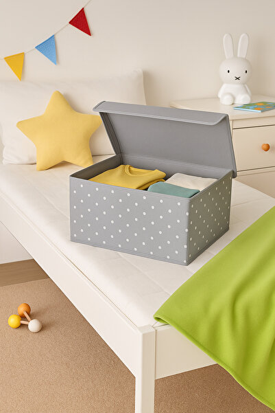 Serstil صندوق صغير بغطاء - منظم لتخزين الملابس 40x30x25