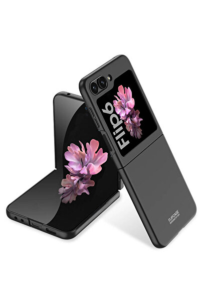 No7tech حافظة جالاكسي زد فليب 6 N7TH بغطاء صلب - أسود