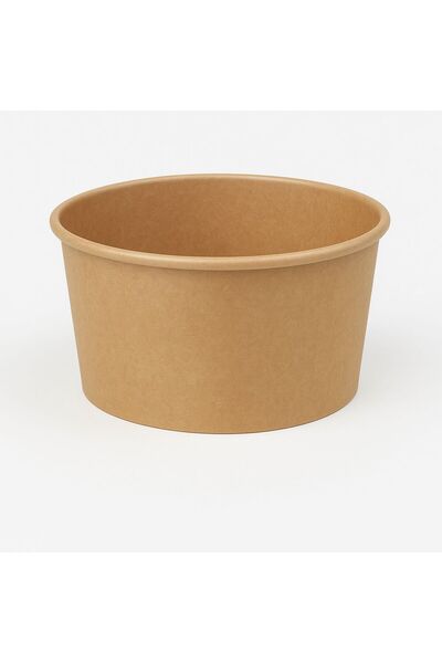 YUŞA PACK وعاء سلطة كرافت 550 سي سي مع غطاء 50 قطعة