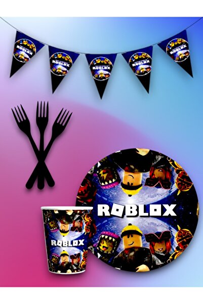 partylady مجموعة أدوات تقديم الطعام ذات الطابع الخاص بـ Roblox لـ 8 أشخاص وشر...