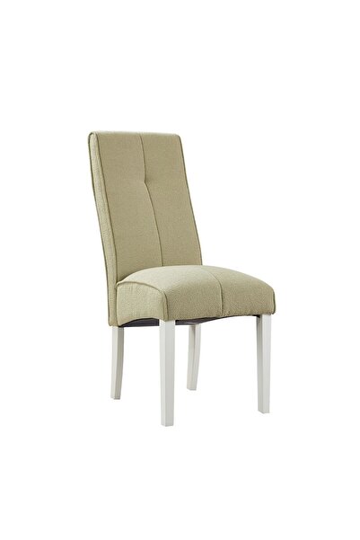 Danube Home Kensley Dining Chair Set of 2 - Pista Green Upholstered Solid Wood, 2-Year Warranty, 48x65x104cm