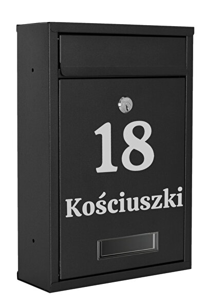 Other Skrzynka pocztowa na listy Gustav czarna z napisami