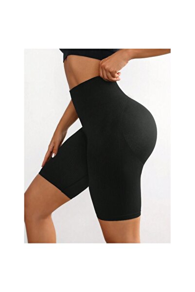 FITINT Women's High-Waisted Sports Shorts Black – 468