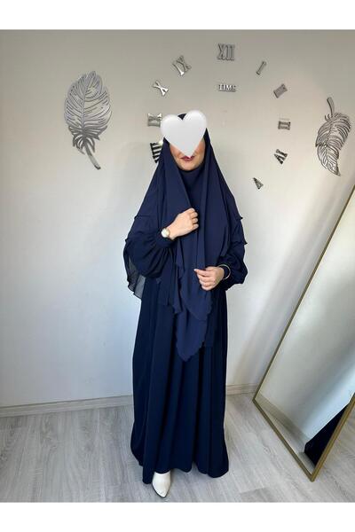 Yüsra Collection طقم فستان ليزا وسوفلي طويل مكون من قطعتين