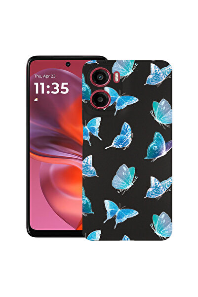 bestcase Carcasă ultra subțire TPU pentru Motorola Moto G06, model fluture, 2...