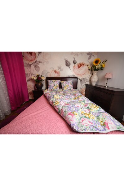 Pernador Duvet with 15% goose down and feather, 200x220 cm, Purple flowers