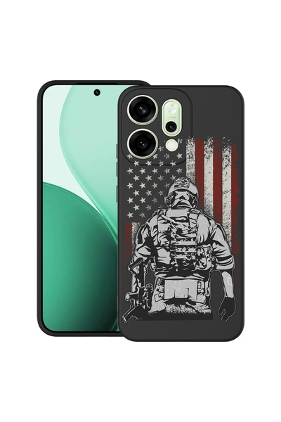 bestcase Carcasă ultra subțire TPU pentru Oppo Reno14 5G, Soldat american, 20...