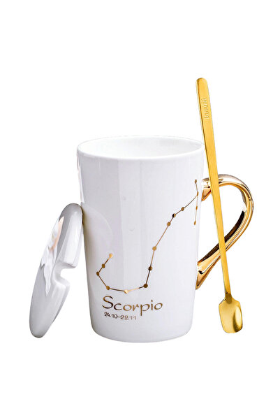 OEM Set cadou cana ceramica, culoare Alba, Scorpion