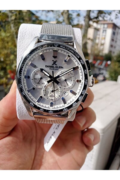 Daniel Klein Orijinal Erkek Kol Saati Su Geçirmez Beyaz Renk Çelik Hasır Kord...