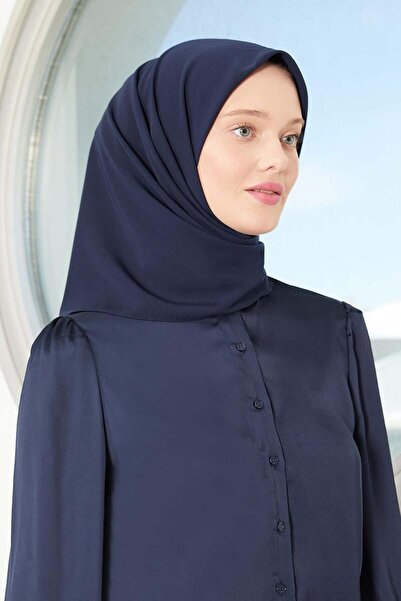 Levidor Lacivert Medine İpeği Eşarp