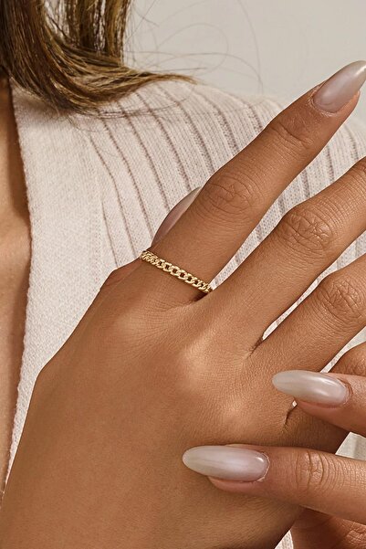 New Obsessions 18 K Chain Altın Rengi Ayarlamalı Kadın Yüzük