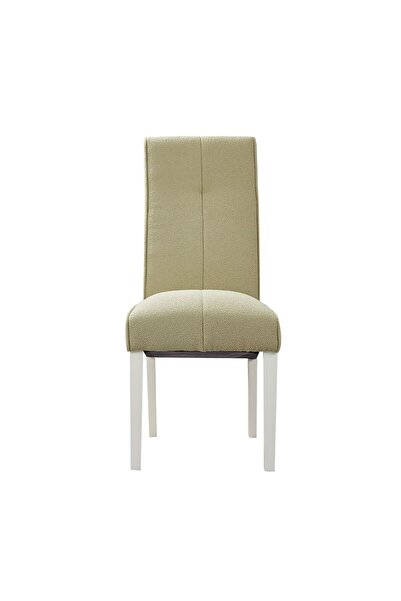 Danube Home Kensley Dining Chair Set of 2 - Pista Green Upholstered Solid Wood, 2-Year Warranty, 48x65x104cm