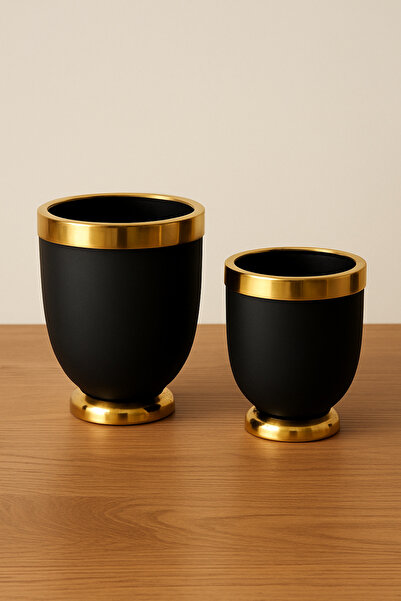 essacraft ΒΑΣΙΛΙΚΟ ΧΡΥΣΟ ΚΑΙ ΜΑΥΡΟ ΜΕΤΑΛΛΙΚΟ ΒΑΣΙΛΙΚΟ ΟΝΙΞ 2 ΜΕΓΕΘΩΝ ΔΙΑΚΟΣΜΗΤΙΚΟ ΒΑΣΙΛΙΚΟ ΑΡΡΑΝΤΙΜΕΝΤΟ