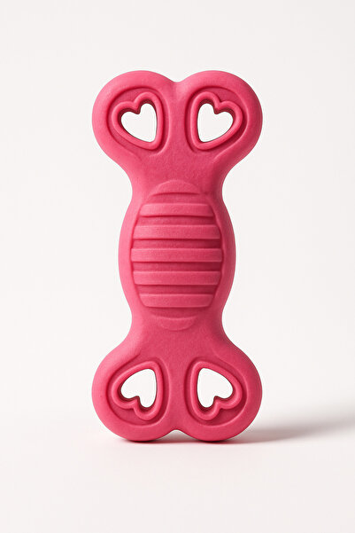Papağanhane Kalp Şekilli Kauçuk Köpek Oyuncağı | Diş Sağlığını Destekleyen Dayanıklı Çiğneme Oyuncağı (12,5 cm)