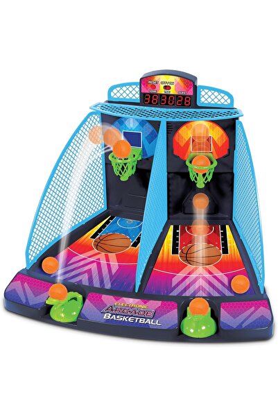 Ambassador لعبة كرة السلة الإلكترونية - سلسلة هايبر نيون، لعبة طوق مزدوج للأطفال (من سن 6 سنوات فما فوق)