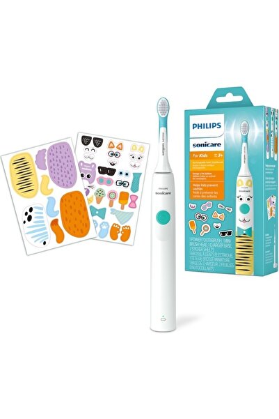Philips Periuță de dinți electrică sonică Sonicare Kids HX3601/01, conectivitate prin aplicație, 1 cap, alb/albastru
