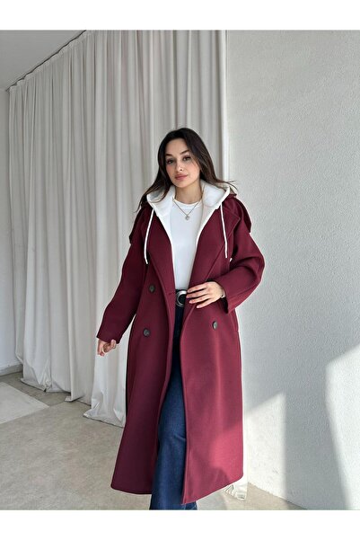 Mooi Butik LİNKA Palton 2500 - Roșu Claret