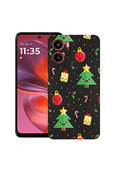 bestcase Carcasă ultra subțire TPU pentru Motorola Moto G06, Brad de Crăciun,...