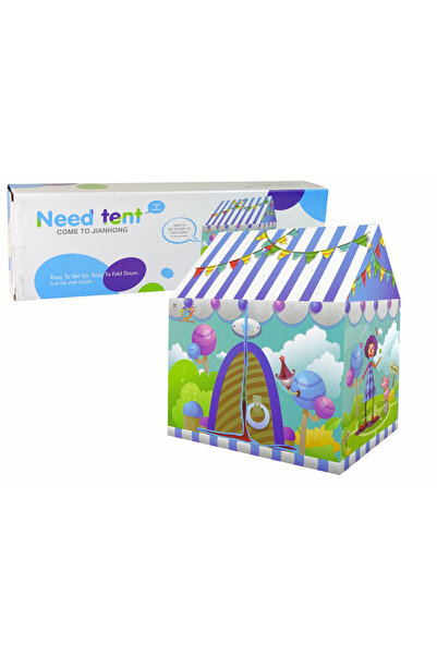LeanToys Cort pliabil pentru copii Blue Circus